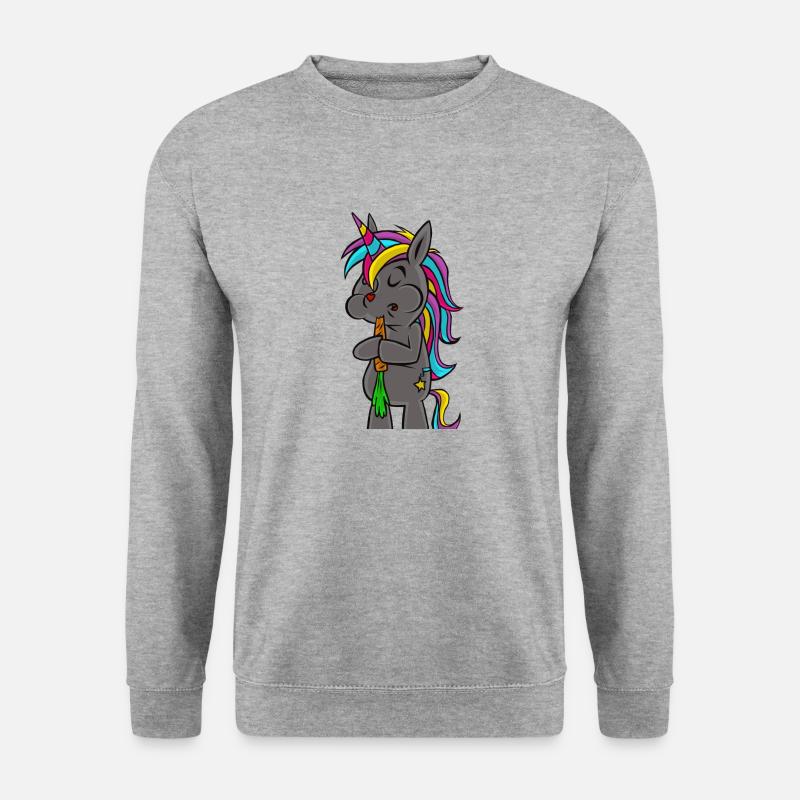pferd - Unisex Pullover - Weißgrau meliert