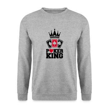 Roi du poker - Sweat-shirt Unisexe - gris chiné - Devant - Alina (178cm) & Michal (187cm)