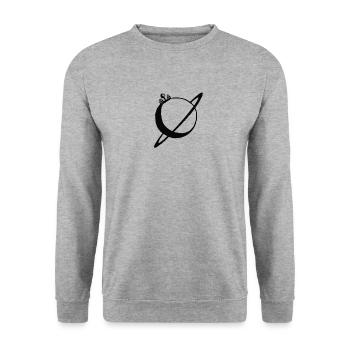 Planet A? - Unisex Pullover - Weißgrau meliert - Vorne - Alina (178cm) & Michal (187cm)