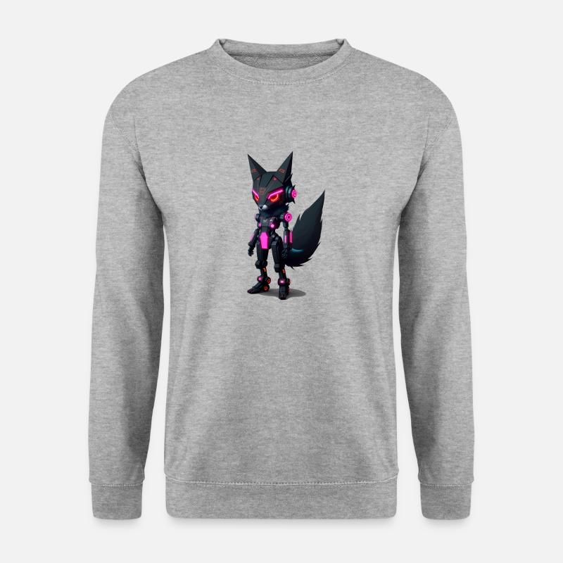 Robot Fox - Unisex Sweatshirt - salt & pepper