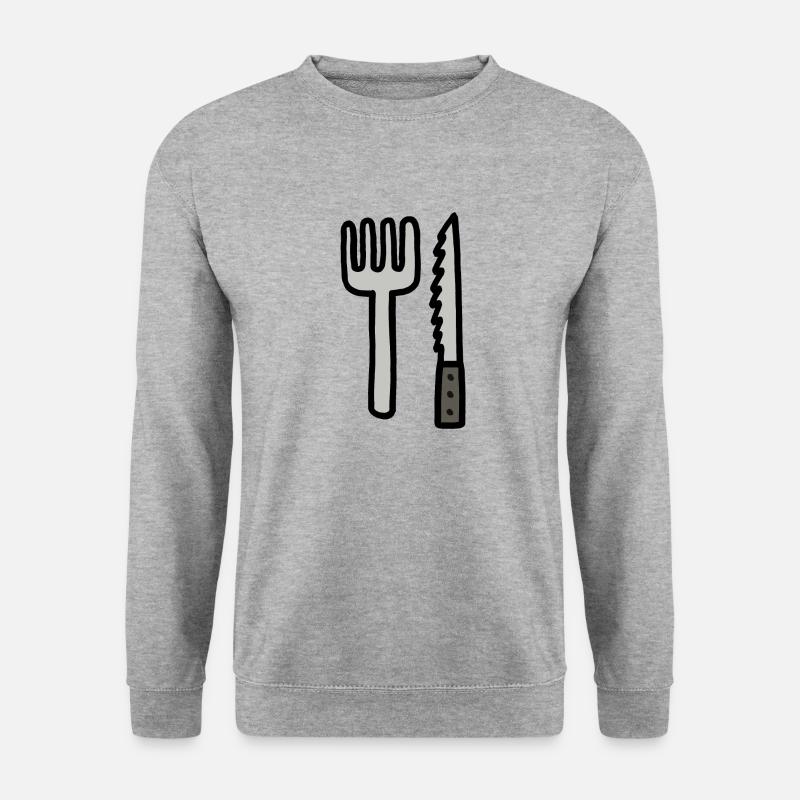 Leckere Miam - Unisex Pullover - Weißgrau meliert