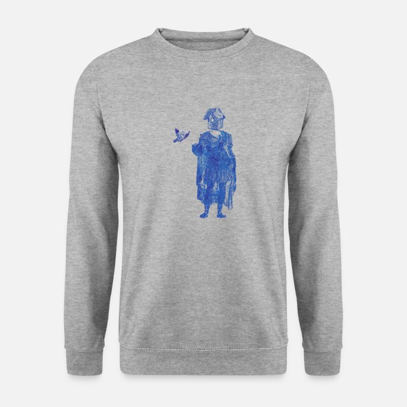 Check your Head - Unisex Pullover - Weißgrau meliert