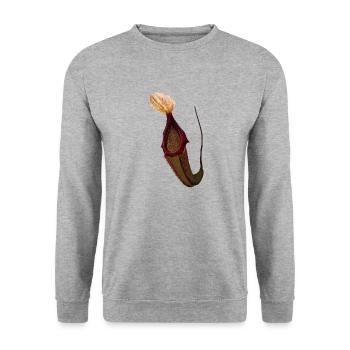Nepenthes x miranda - Unisex Pullover - Weißgrau meliert - Vorne - Alina (178cm) & Michal (187cm)