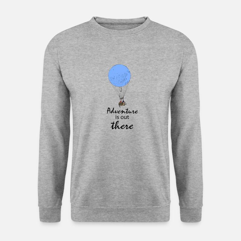 Heißluftballon - Unisex Pullover - Weißgrau meliert