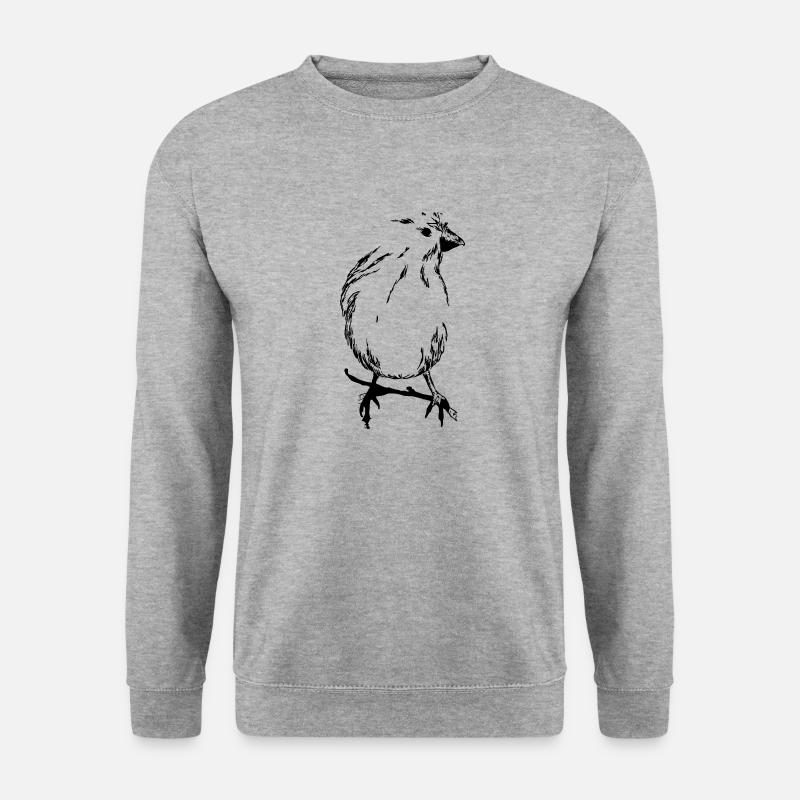 Vogel - Unisex Pullover - Weißgrau meliert