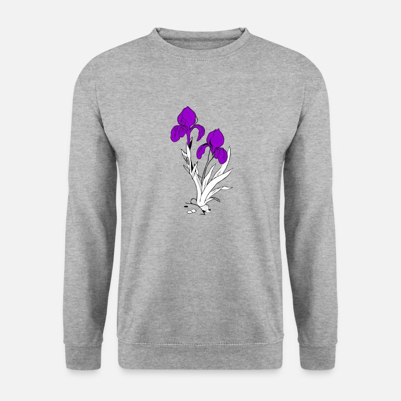 Lilie - Unisex Pullover - Weißgrau meliert