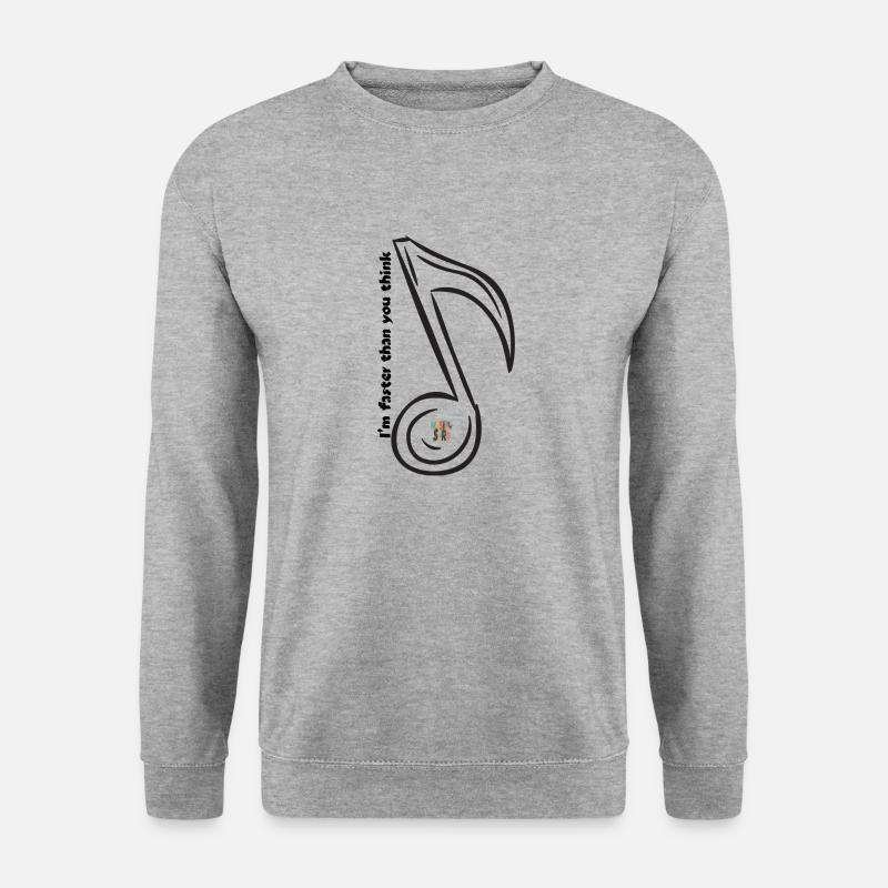 I'm faster than you think - Unisex Pullover - Weißgrau meliert
