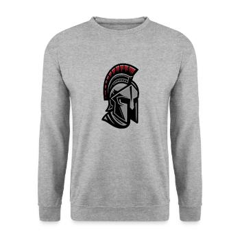 Casque Leonidas Spartan Warrior - Sweat-shirt Unisexe - gris chiné - Devant - Alina (178cm) & Michal (187cm)