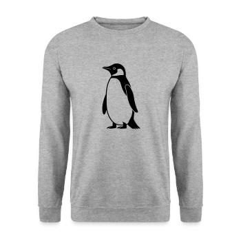 Pingouin - Sweat-shirt Unisexe - gris chiné - Devant - Alina (178cm) & Michal (187cm)
