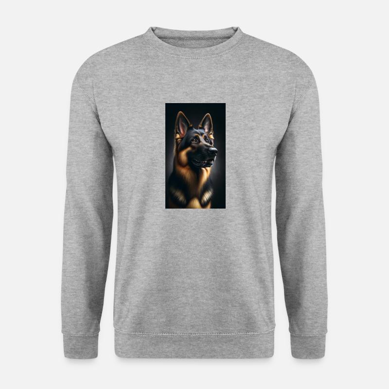 Hund Deutscher Schäferhund - Unisex Pullover - Weißgrau meliert