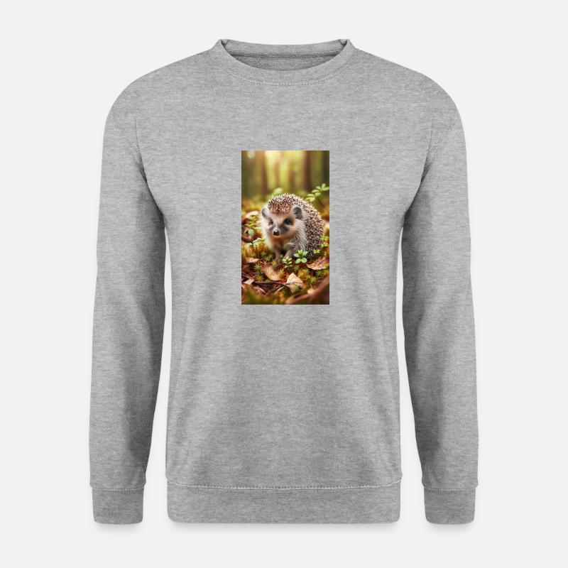 Igel - Unisex Pullover - Weißgrau meliert