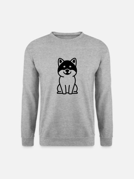 Hund - Unisex Pullover - Weißgrau meliert