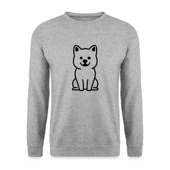 Dog - Unisex Sweatshirt - salt & pepper - Front - Alina (178cm) & Michal (187cm)