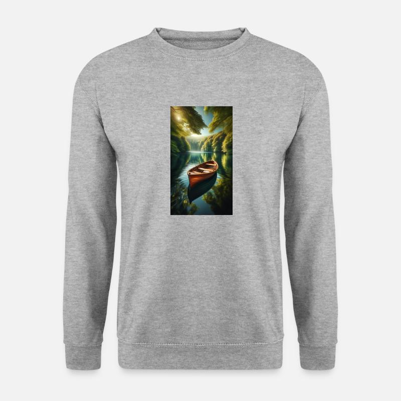 Boot - Unisex Pullover - Weißgrau meliert