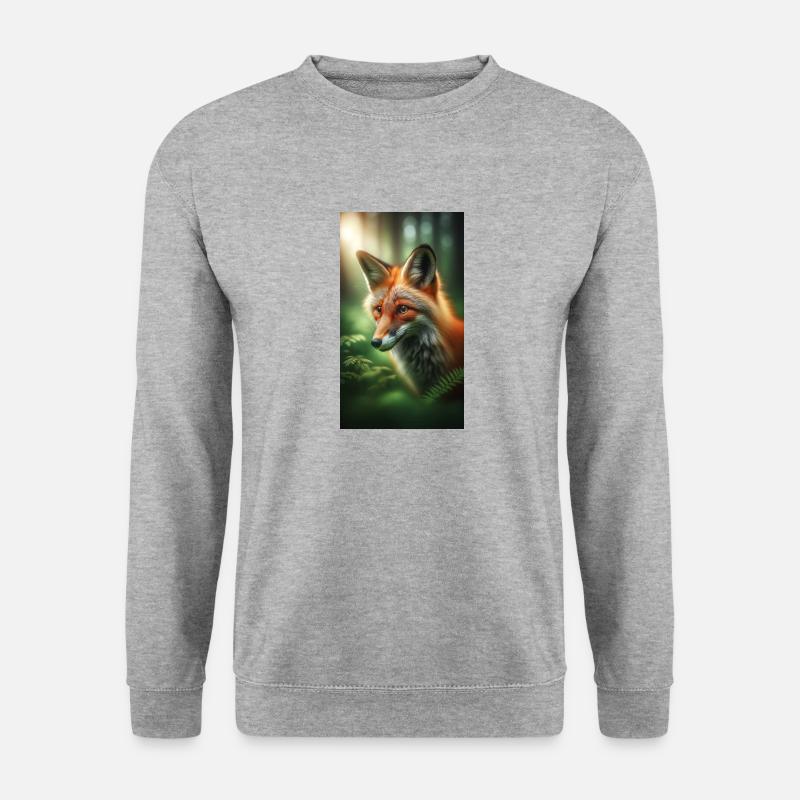 Fuchs - Unisex Pullover - Weißgrau meliert