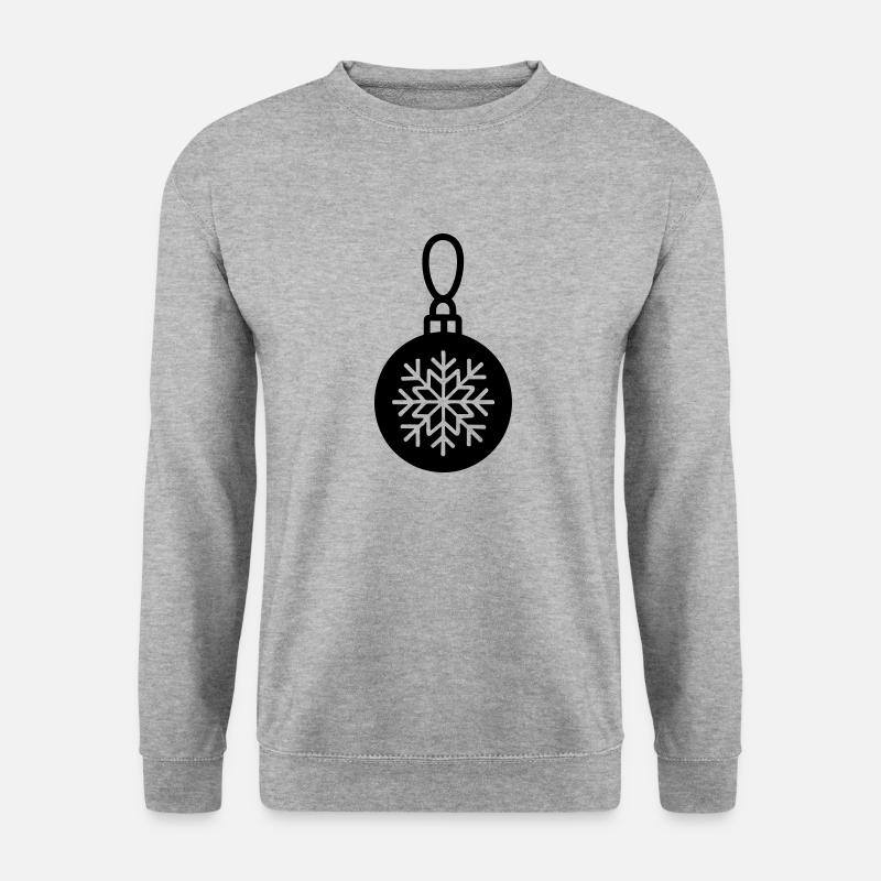 Weihnachtskugel - Unisex Pullover - Weißgrau meliert
