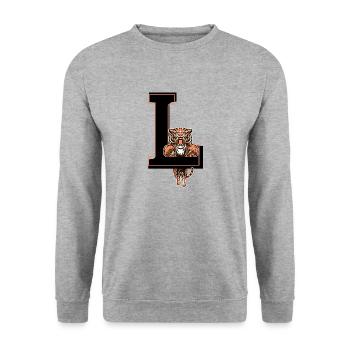 Letter l tiger - gift idea - Unisex Sweatshirt - salt & pepper - Front - Alina (178cm) & Michal (187cm)