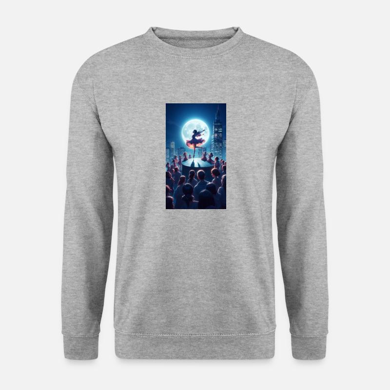 SWS MIDNIGHT GIRL - Unisex Pullover - Weißgrau meliert