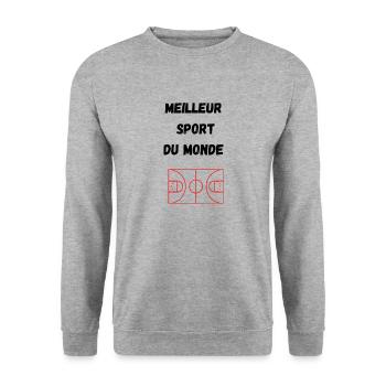 Best sport - Sweat-shirt Unisexe - gris chiné - Devant - Alina (178cm) & Michal (187cm)