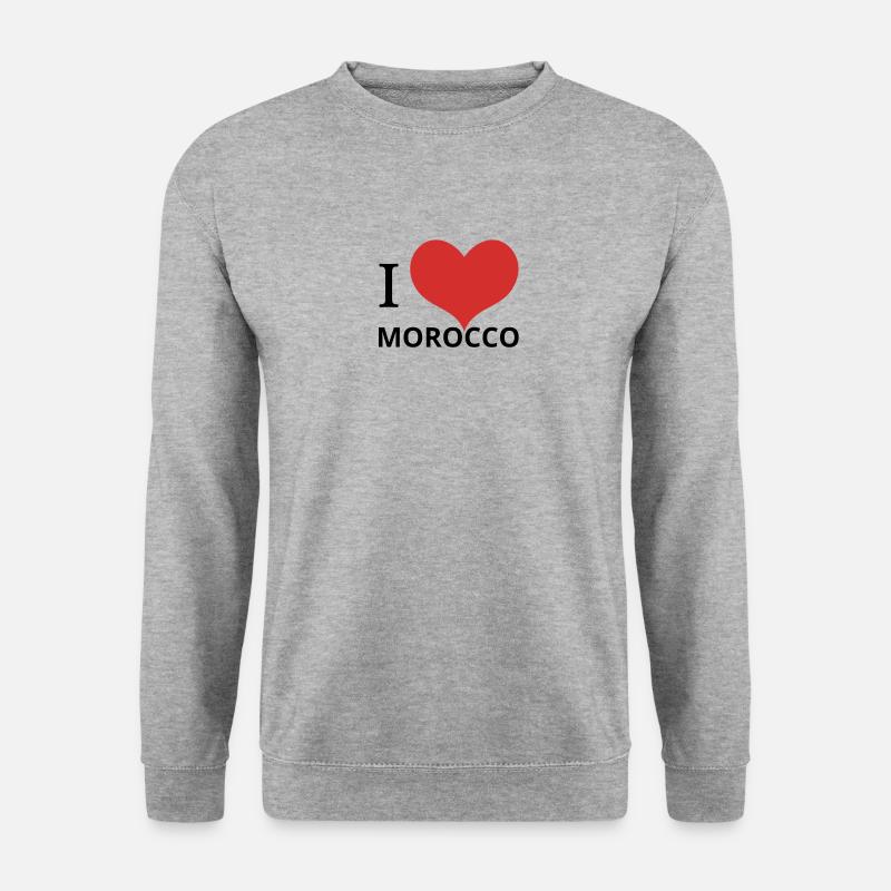 ICH LIEBE MAROKKO - Unisex Pullover - Weißgrau meliert