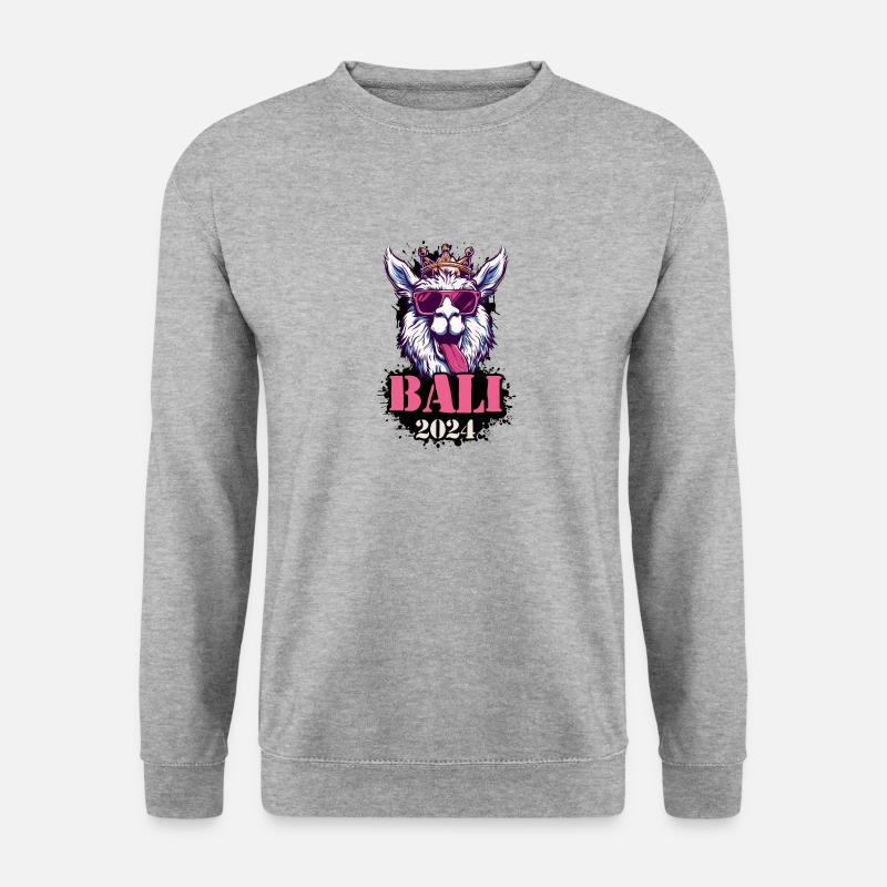 Bali 2024 Alpaka - Unisex Pullover - Weißgrau meliert