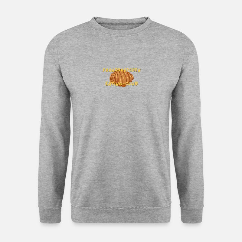 Franzbrötchen Eating Club - Unisex Pullover - Weißgrau meliert