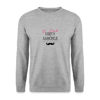 Dirty Sanchez Club Sport - Unisex Pullover - Weißgrau meliert - Vorne - Alina (178cm) & Michal (187cm)