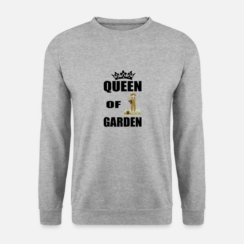 garten - Unisex Pullover - Weißgrau meliert