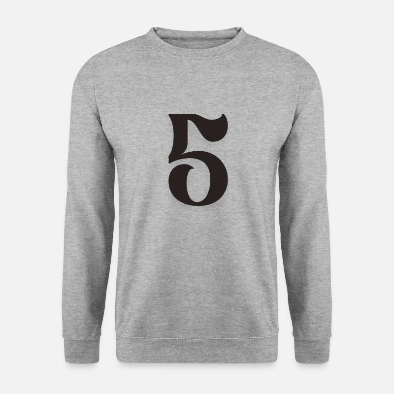 5 - Unisex Pullover - Weißgrau meliert