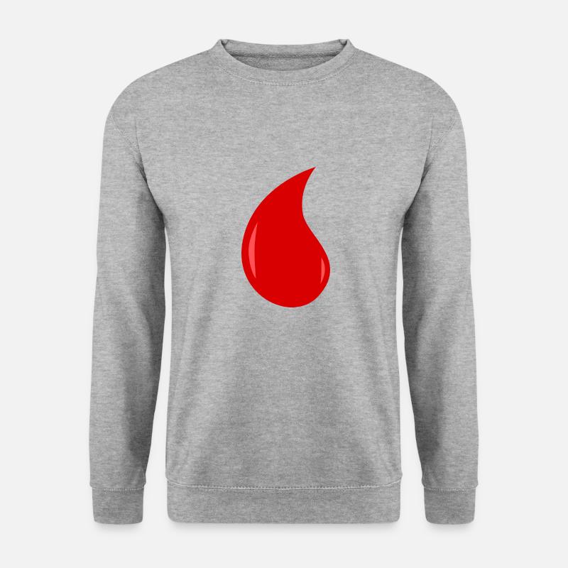 ein Tropfen Blut - Unisex Pullover - Weißgrau meliert