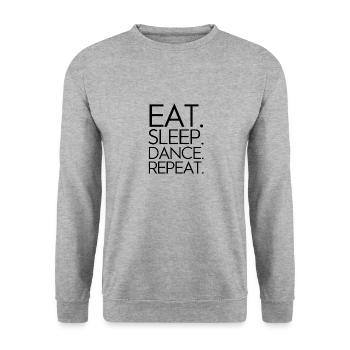 Eat Sleep Dance Repeat - Unisex Pullover - Weißgrau meliert - Vorne - Alina (178cm) & Michal (187cm)