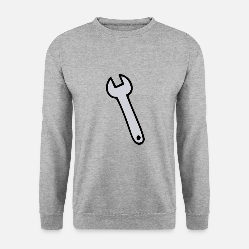 Schraubenschlüssel - Unisex Pullover - Weißgrau meliert