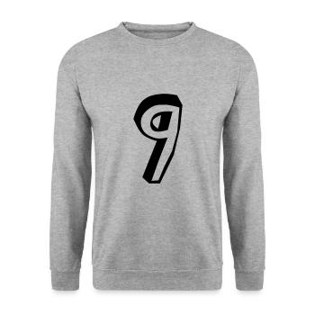 Number Nine - Unisex Sweatshirt - salt & pepper - Front - Alina (178cm) & Michal (187cm)