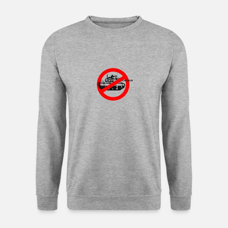 Stoppt den Krieg, wir wollen Frieden - Unisex Pullover - Weißgrau meliert