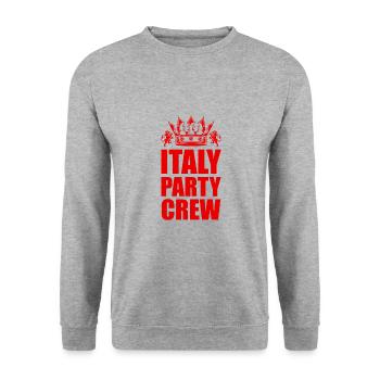 Visite de l’équipe de fête en Italie - Sweat-shirt Unisexe - gris chiné - Devant - Alina (178cm) & Michal (187cm)