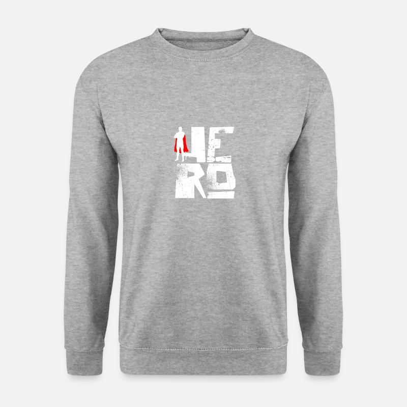 Held - Unisex Pullover - Weißgrau meliert