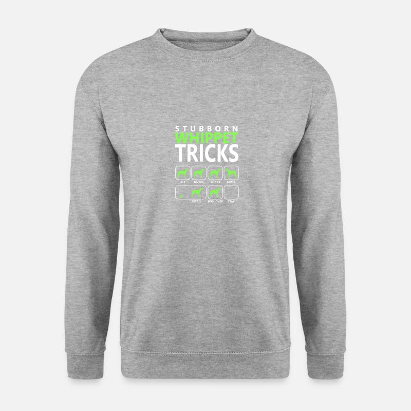 Stubborn Whippet Tricks - Unisex Sweatshirt - salt & pepper