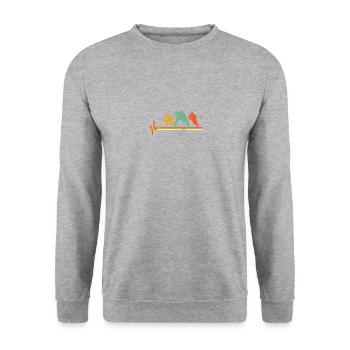 T-shirt Love Hockey - Cadeaux cool pour les joueurs de hockey - I - Sweat-shirt Unisexe - gris chiné - Devant - Alina (178cm) & Michal (187cm)
