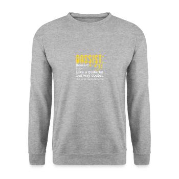 Bassist Definition Bass Guitar - Sweat-shirt Unisexe - gris chiné - Devant - Alina (178cm) & Michal (187cm)