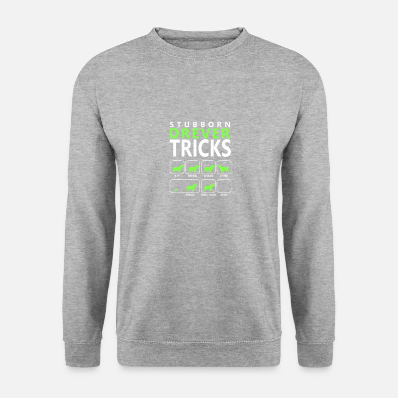 Hartnäckige Drever-Tricks - Unisex Pullover - Weißgrau meliert