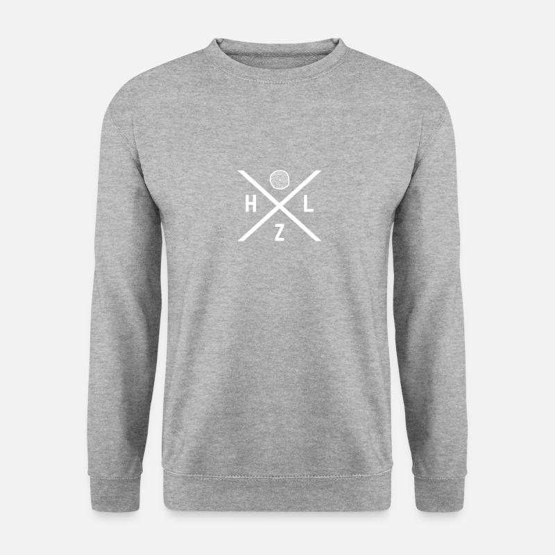 HOLZ - Unisex Pullover - Weißgrau meliert