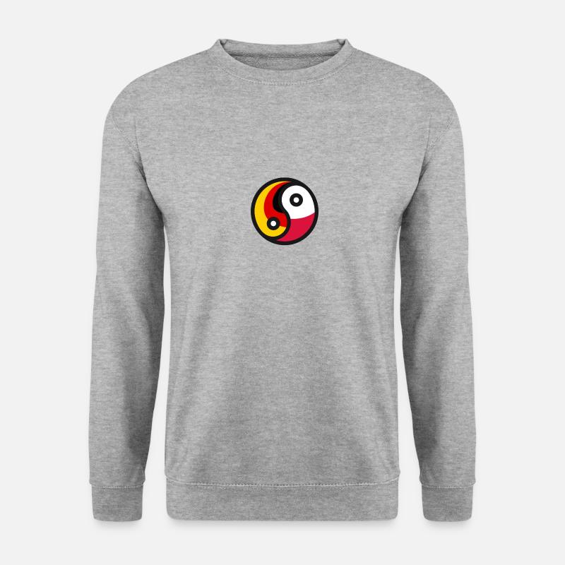 Deutsch-Polnische Freundschaft - Unisex Pullover - Weißgrau meliert