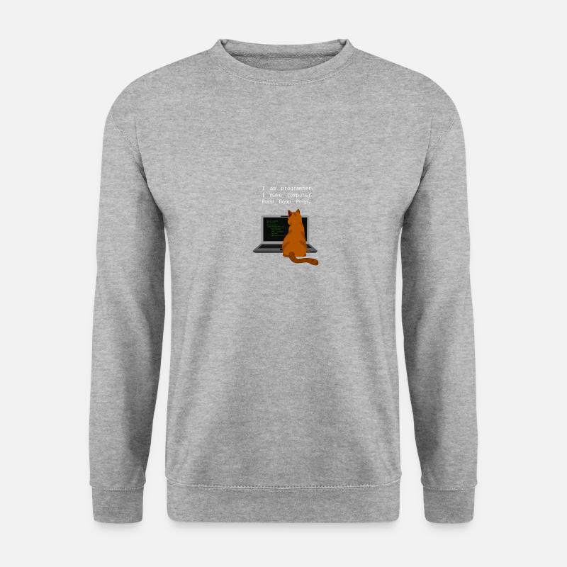 comp cat - Unisex Pullover - Weißgrau meliert