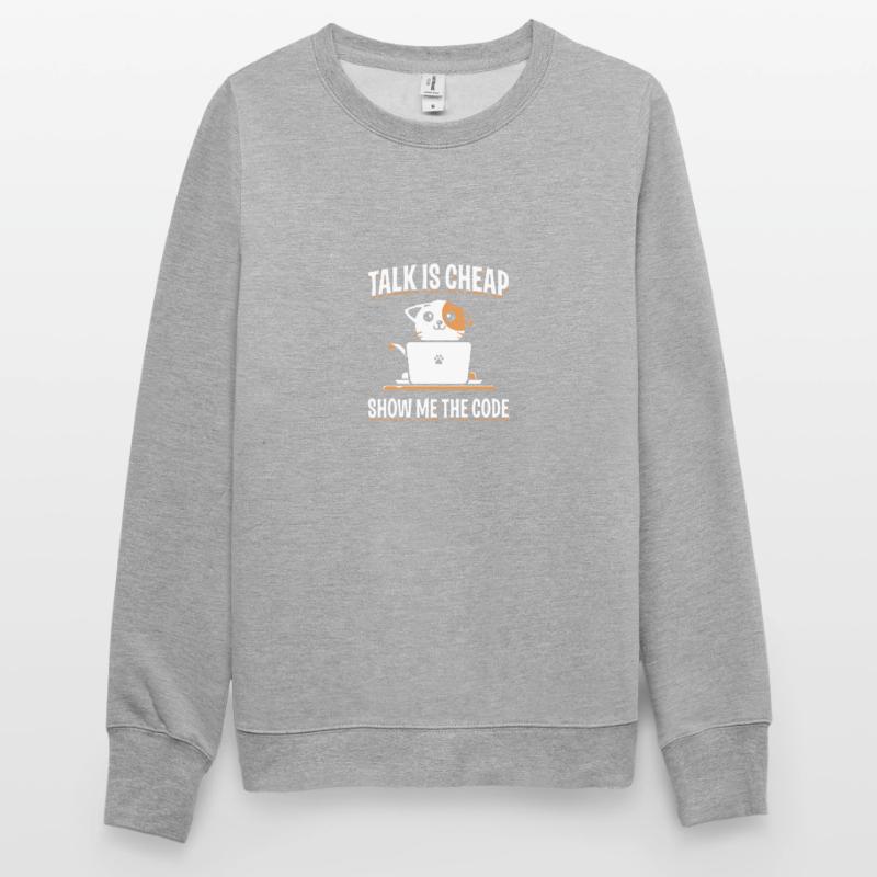 Citation de conception de programmeur impressionnante Montrez-moi le code Sweat-shirt Unisexe