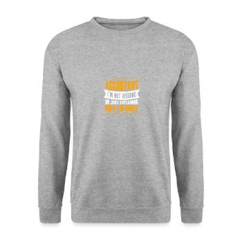 Le comptable a toujours raison, messieurs - Sweat-shirt Unisexe - gris chiné - Devant - Alina (178cm) & Michal (187cm)