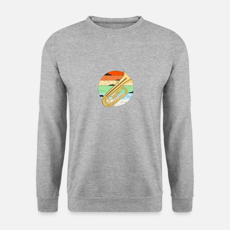 TUBA HINTERGRUND - Unisex Pullover - Weißgrau meliert