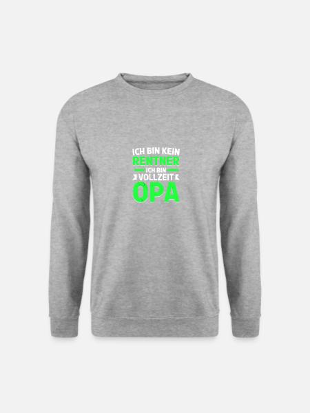 Vollzeit Opa Rente Ruhestand Pension Lustiger - Unisex Pullover - Weißgrau meliert