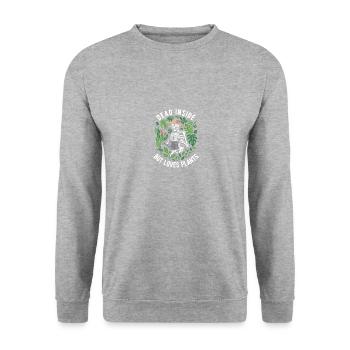 planty dead Inside but loves plants - Sweat-shirt Unisexe - gris chiné - Devant - Alina (178cm) & Michal (187cm)