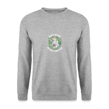 dead Inside mais garde les plantes vivantes - Sweat-shirt Unisexe - gris chiné - Devant - Alina (178cm) & Michal (187cm)