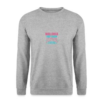 Mallorca Sauf Safari Party Crew Sauftour - Unisex Pullover - Weißgrau meliert - Vorne - Alina (178cm) & Michal (187cm)